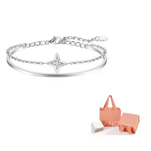 FANCI Серебряный набор с драгоценными камнями браслет для женщин 925 Silver