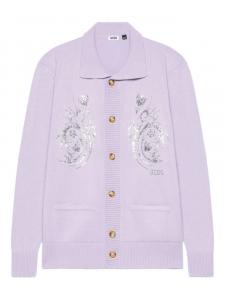 Кардиган GCDS Tribal Flowers, фиолетовый