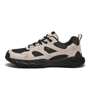 Мужские походные кроссовки Low top Abrasion Resistant Breathable Lightweight Height Increasing Jeep, бежевый черный
