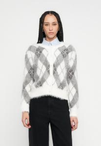 Кардиган Calvin Klein Jeans FUZZY NOVELTY ARGYLE , Tofu/Off-White