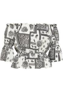 Блуза IZIA Carmen, белый черный