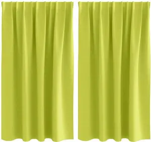 Плотные шторы с кольцами, 2 шт., зеленые, 140 x 140 см vidaXL