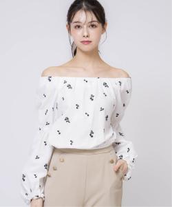 Вышитая двусторонняя блузка Noela, цвет Off White