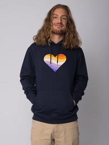 Толстовка wat? Apparel Sweatshirt Rainbow Heart, темно-синий