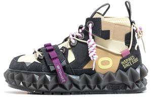 Кроссовки OETZI Skateboarding Shoes Women's Mid-top Dark Coffee Color Spelling Beige, бежевый