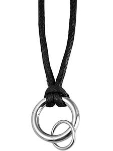 Adeliás Женское текстильное ожерелье, 60 см, черного цвета