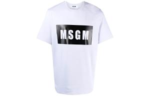 Футболка с принтом логотипа MSGM, серый
