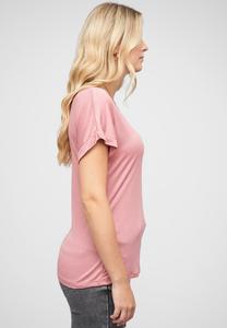 Базовая футболка MIT ÄRMELUMSCHLAG UND RUNDHALS Cloud 5ive, светло-розовый