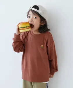 Мягкая и эластичная футболка с длинными рукавами и вышивкой в одну точку, идеально подходящая для сезона осень/зима 2025 Devirock, цвет 008-Burger-Terracotta