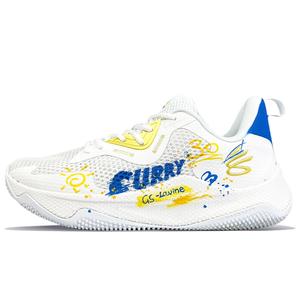Баскетбольные кроссовки Curry Splash 3 мужские с низким верхом желтые/белые Under Armour