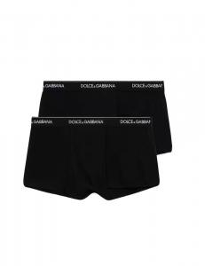 Комплект из 2 боксеров из хлопка стрейч Dolce & Gabbana, черный