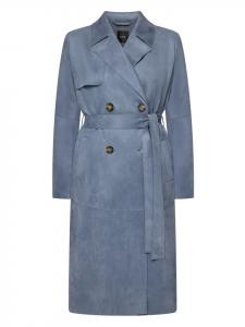 Zero Пальто с отделкой под кожу в цвете «Флинт Стоун»