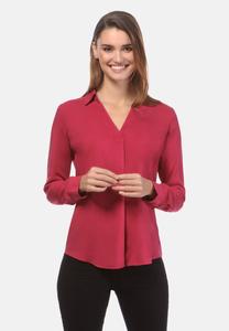 Блуза Vincenzo Boretti gerade geschnitten, цвет weinrot