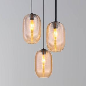 Подвесной светильник Globo Lighting Jefrey Typ A, цветное стекло/железо - 3-световое - бежевое