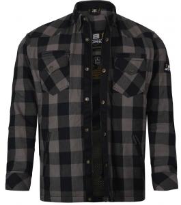 Мотоциклетная рубашка премиум-класса "Bores lumberjack"., Grey/Black
