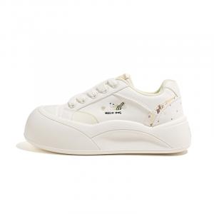 Женские скейтерские кроссовки Balance из искусственной кожи, низкие, легкие и дышащие HUANQIU, бежевый желтый