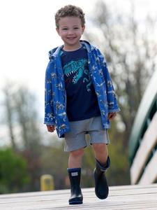 Детский дождевик Dino Extinction с молнией Hatley, Star Sapphire