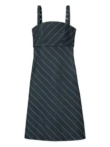 Платье миди в полоску Tory Burch, синий