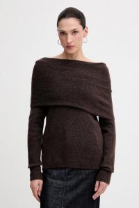 Свитер из смесовой шерсти Hoss Intropia, коричневый