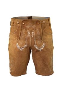 Короткие традиционные кожаные брюки Edelnice, коричневый