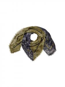 Camel Active Шарф с принтом по всей поверхности, оливкового цвета