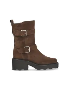 Женские ботинки из кожи baby silk с противоскользящей подошвой Alpe, коричневый