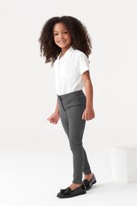 Серые узкие школьные брюки стрейч Next, серый