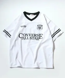 Мужская футболка CONVERSE с коротким рукавом и дизайном в стиле униформы для футбола.