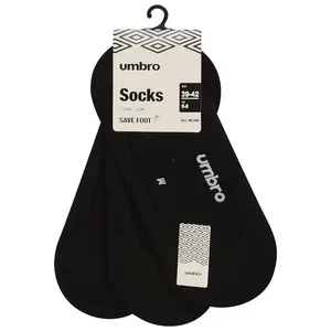 Носки 3 шт Umbro Save Foot Mercerized, черный