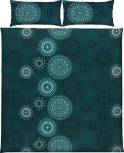 Постельное белье петроль 1x 200x200 см + 2x 40x80 см Erwin Müller