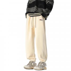 Вязаные спортивные штаны Unisex WARRIOR, бежевый оранжевый (400g thickened sherpa diy badge)