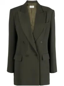 Двубортный блейзер строгого кроя P.A.R.O.S.H., зеленый