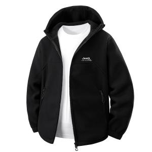 Вельветовая куртка Unisex Hooded Thickened Jeep, черный