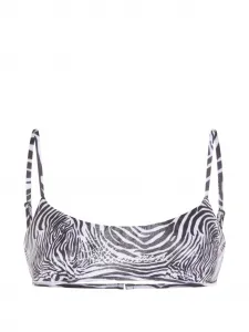 Топ-бикини с зебровым принтом Blumarine, белый