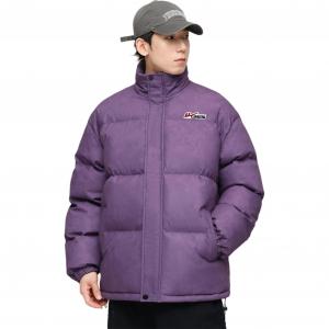 Пуховик Unisex Stand Collar на флисе WARRIOR, фиолетовый diy badge