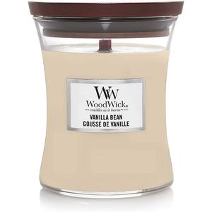 Ароматическая свеча в форме песочных часов средней величины с ароматом стручка ванили и потрескивающим фитилем. Время горения до 60 часов Woodwick
