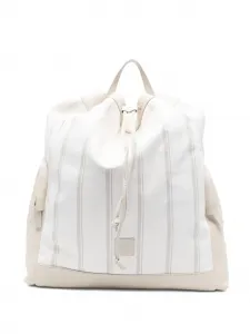 Полосатый рюкзак с кулиской Eleventy, белый