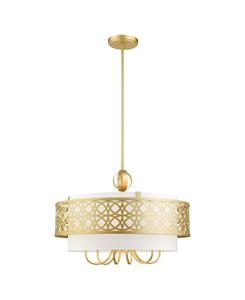 Подвесная люстра Calinda 7 Lights Livex, цвет gold-tone