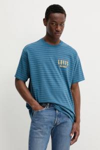 Хлопковая футболка Levi'S, бирюзовый