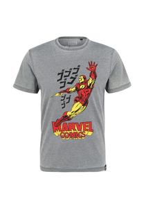 Футболка Marvel Comics Iron Man Япония с модным принтом Iron Man Япония Re:Covered, серый