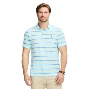 Мужская рубашка-поло Advantage Performance с короткими рукавами в полоску Izod, цвет limpet shell