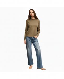 Женская футболка с длинными рукавами Raquel - из органического хлопка пима MMLaFleur, Caraway