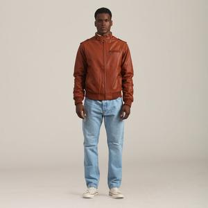 Мужская куртка-гонщик из искусственной кожи Iconic Members Only, цвет Cognac