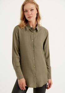 Блузка на пуговицах BASIC Herita, хаки