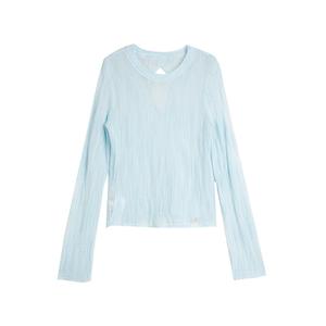 ELLE Тонкий свитер с круглым вырезом Women's Blue
