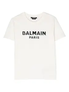 Футболка с логотипом Balmain Kids, белый