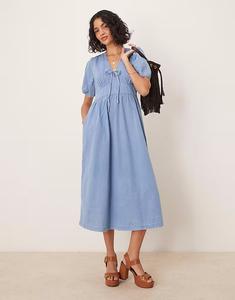 Платье миди Astra из джинсовой ткани твила светло-голубого цвета Nobody'S Child