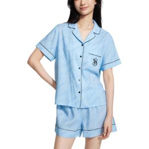 Victoria's Secret Пижамный комплект Women's Blue Logo Print