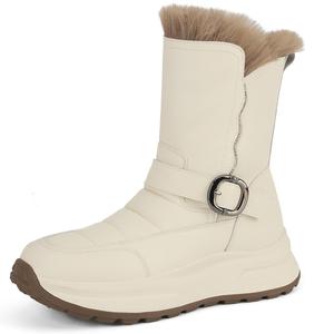 SAFIYA Женские короткие зимние сапоги бежевые, цвет Beige