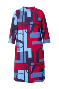 Мини платье Ulla Popken, Blue/Ruby red